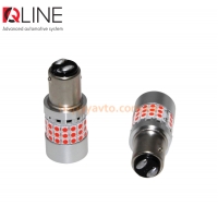 Светодиод Qline 1157 (P21/5W) Red CANBUS BAY15D (2шт) двухконтактная, стоп-габарит